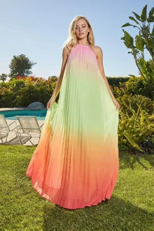 Romantic Ombre Dream Halter Neck Dress
