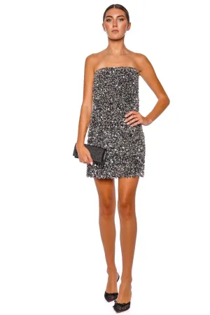 Romy Sequin Strapless Tube Mini Dress