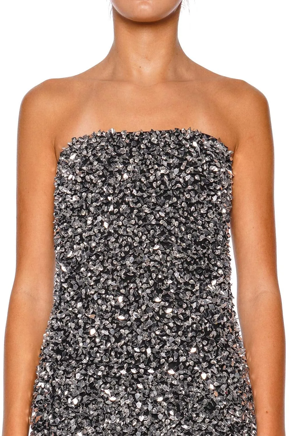 Romy Sequin Strapless Tube Mini Dress