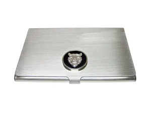 Round Bear Pendant Business Card Holder