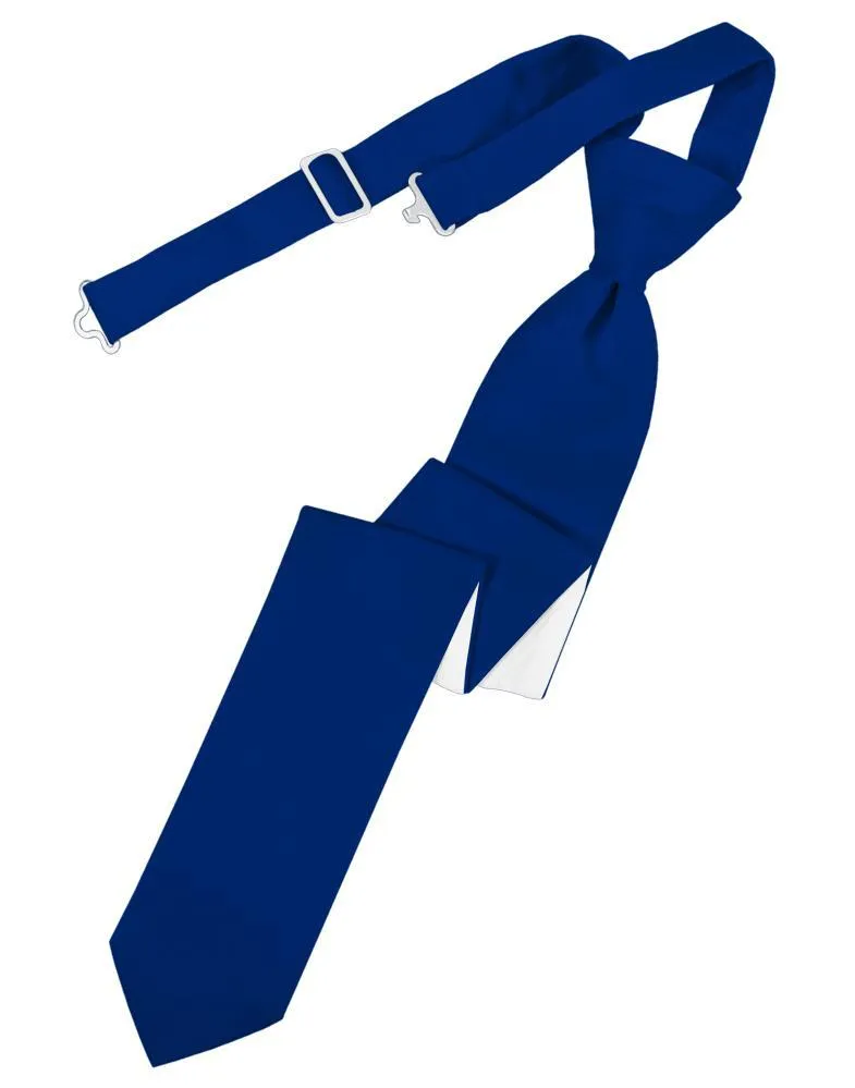 Royal Blue Luxury Satin Skinny Necktie