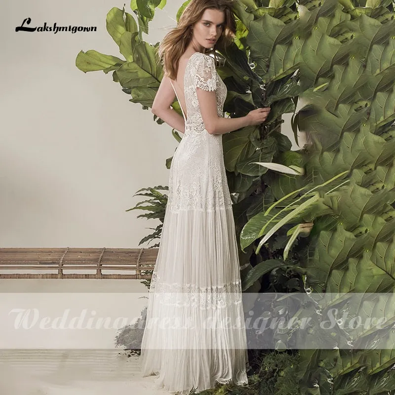Roycebridal Bohemian Wedding Dress  Beach Bridal Gown