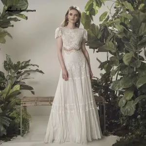 Roycebridal Bohemian Wedding Dress  Beach Bridal Gown