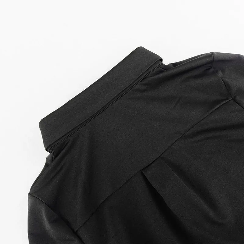 Ruched Black Bandage Dress
