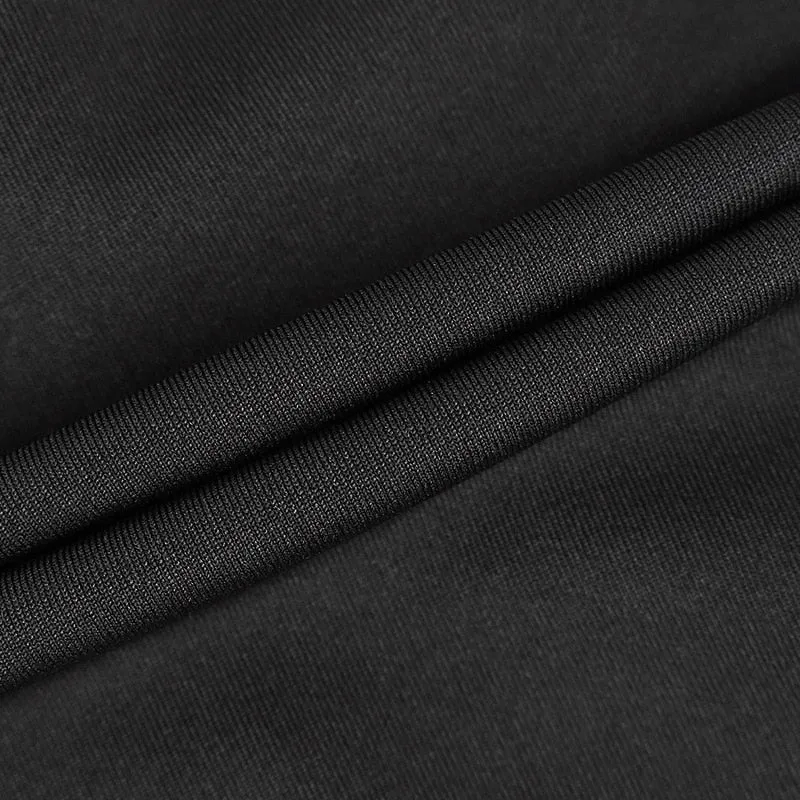 Ruched Black Bandage Dress
