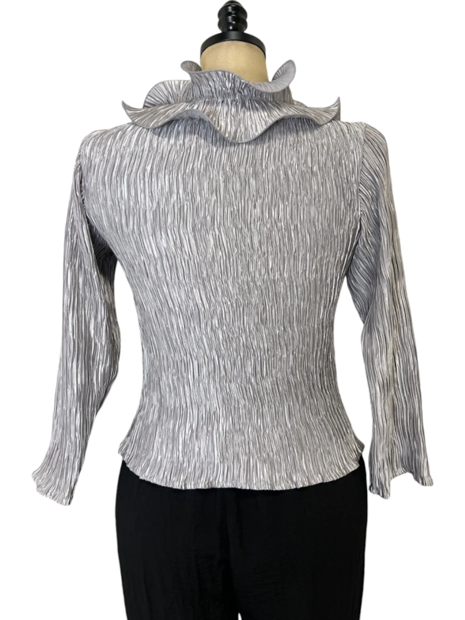 Ruffle Jacket in Silver