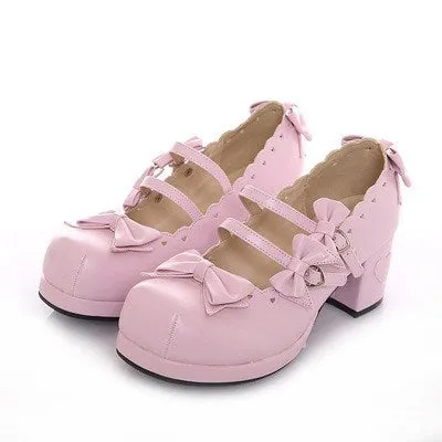 Ruffle Strap Bow Shoes SD00785