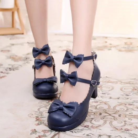 Ruffle Strap Bow Shoes SD00785