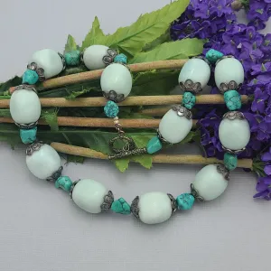 Russian Amazonite Sterling Silver Necklace.