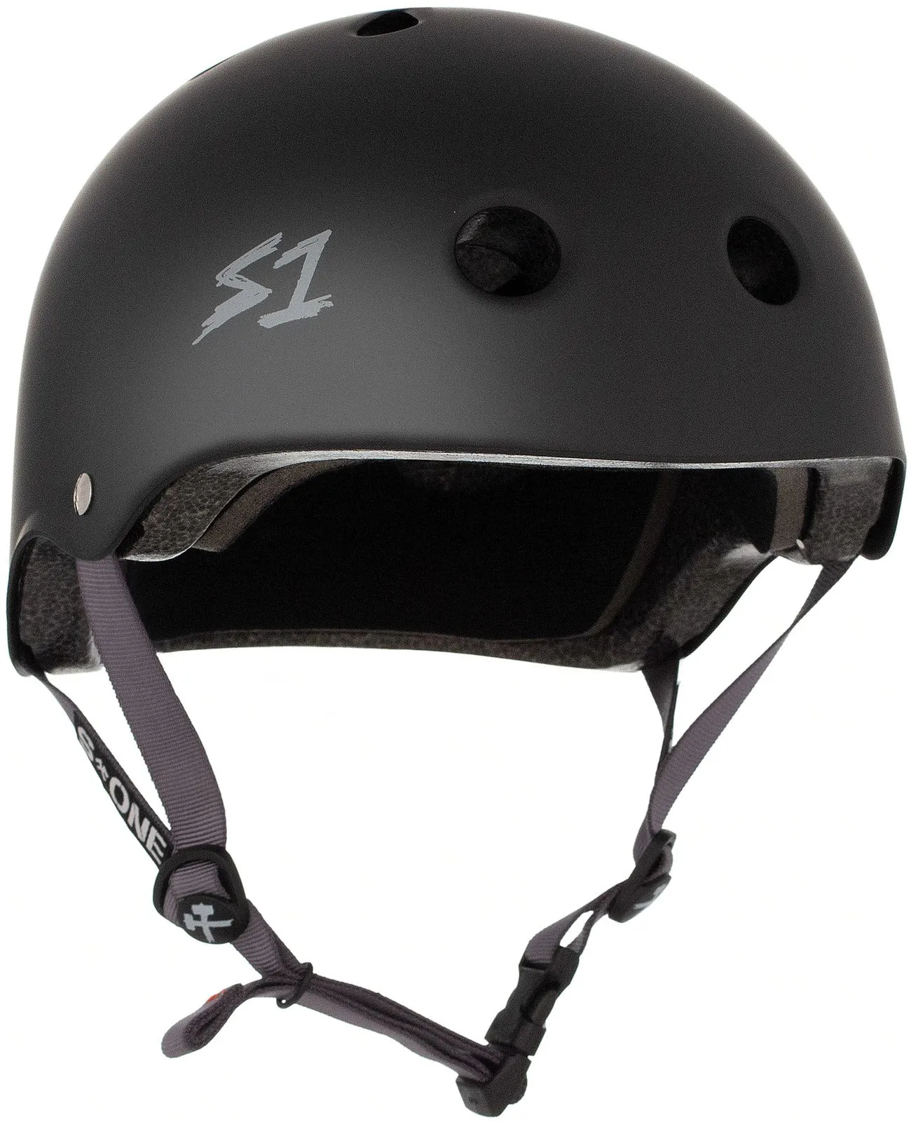 S1 Lifer Helmet - Black Matte/Grey Strap