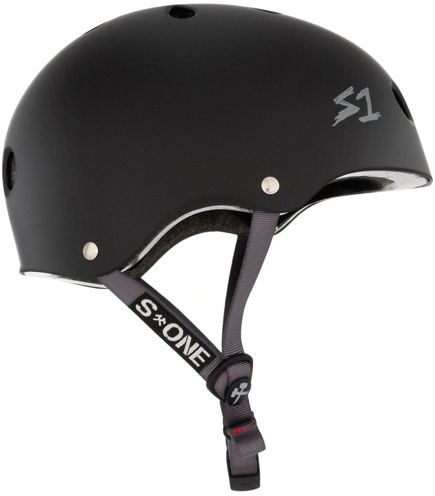 S1 Lifer Helmet - Black Matte/Grey Strap