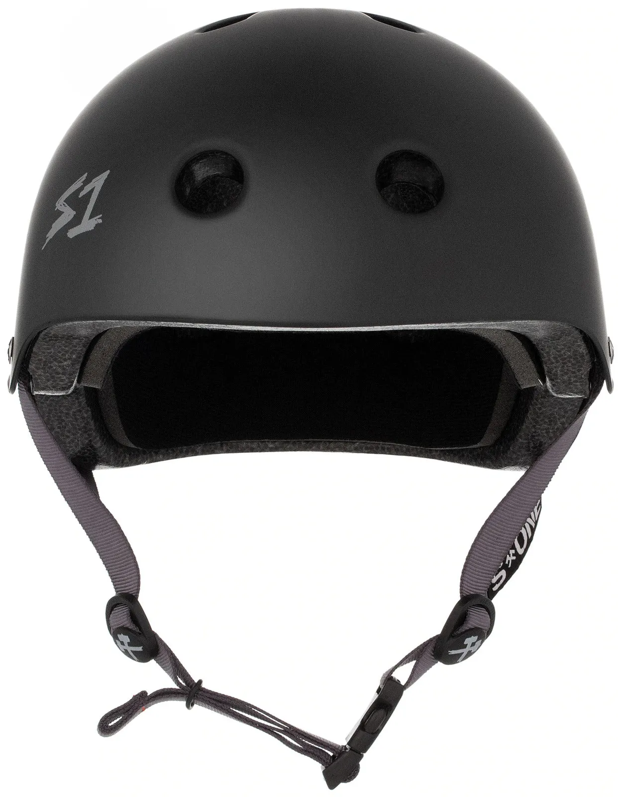 S1 Lifer Helmet - Black Matte/Grey Strap