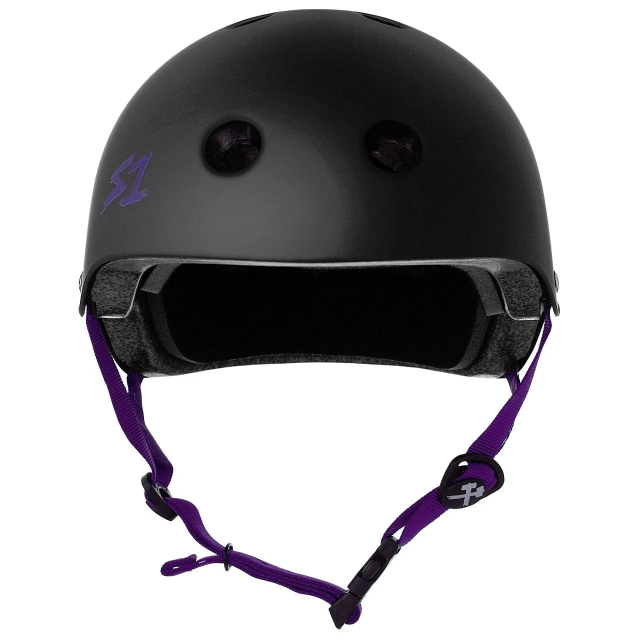 S1 Lifer Helmet - Matt Black W/Purple Strap