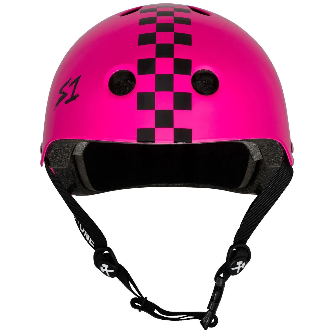 S1 Lifer Helmet - Pink Gloss with Black Checker