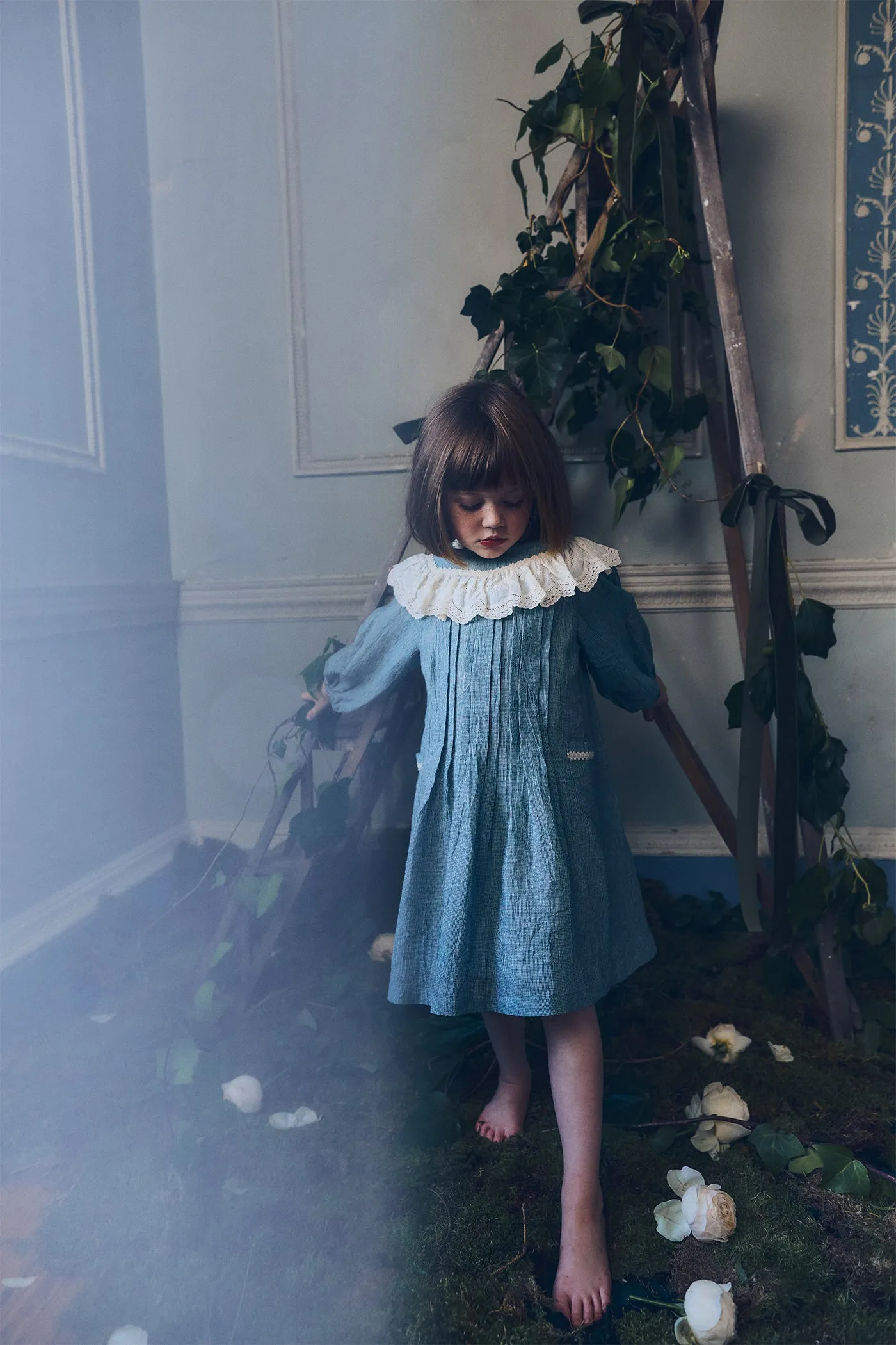 Salt Dress in Teacup Teal Cream