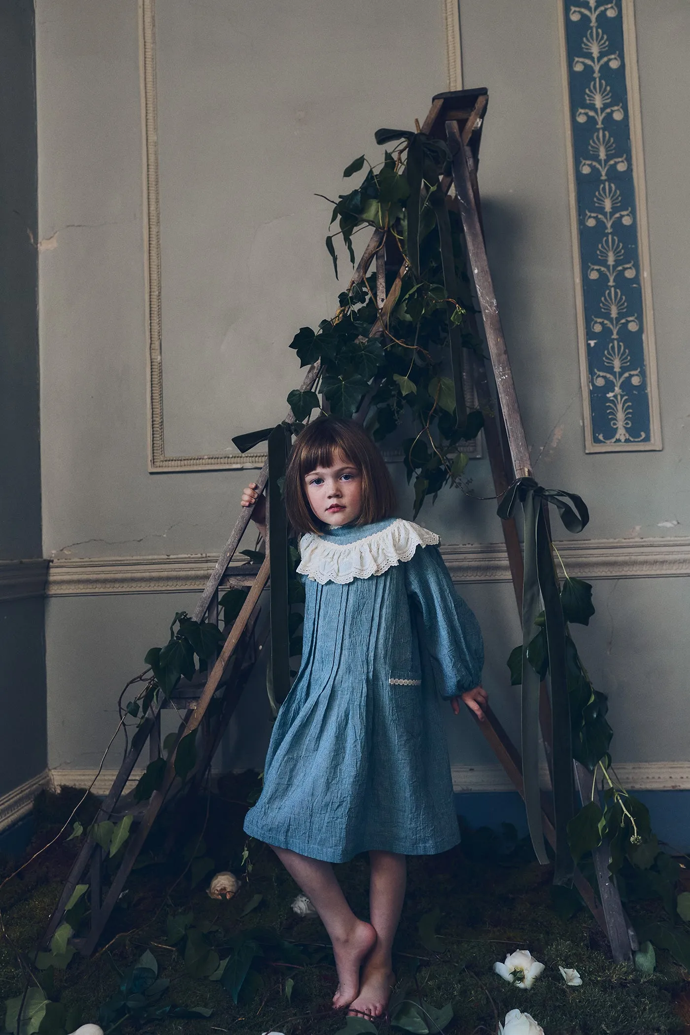 Salt Dress in Teacup Teal Cream
