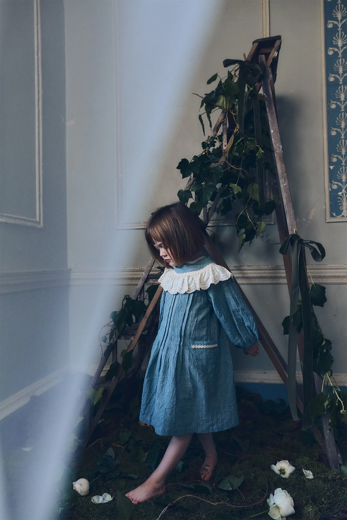 Salt Dress in Teacup Teal Cream