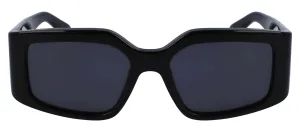 Salvatore Ferragamo SF 1101S 001 Irregular Plastic Black Sunglasses with Grey Lens