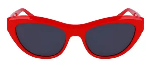 Salvatore Ferragamo SF 1103S 600 Cat-Eye Plastic Red Sunglasses with Grey Lens