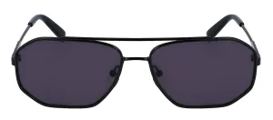 Salvatore Ferragamo SF 303SL 001 Navigator Metal Black Sunglasses with Dark Grey Lens