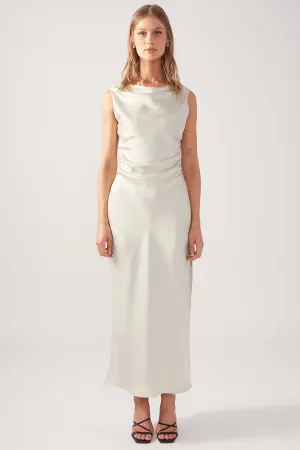 Sand Glossy Nights Maxi Dress