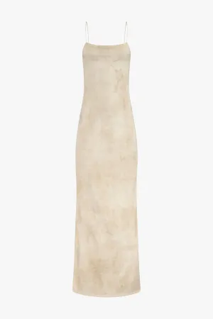 Sand Square Neck Maxi Dress