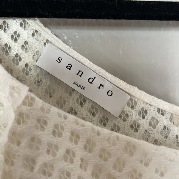 Sandro Paris Eyelet One Shoulder Dress