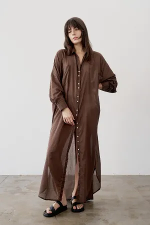Santorini Shirt Dress Cacao