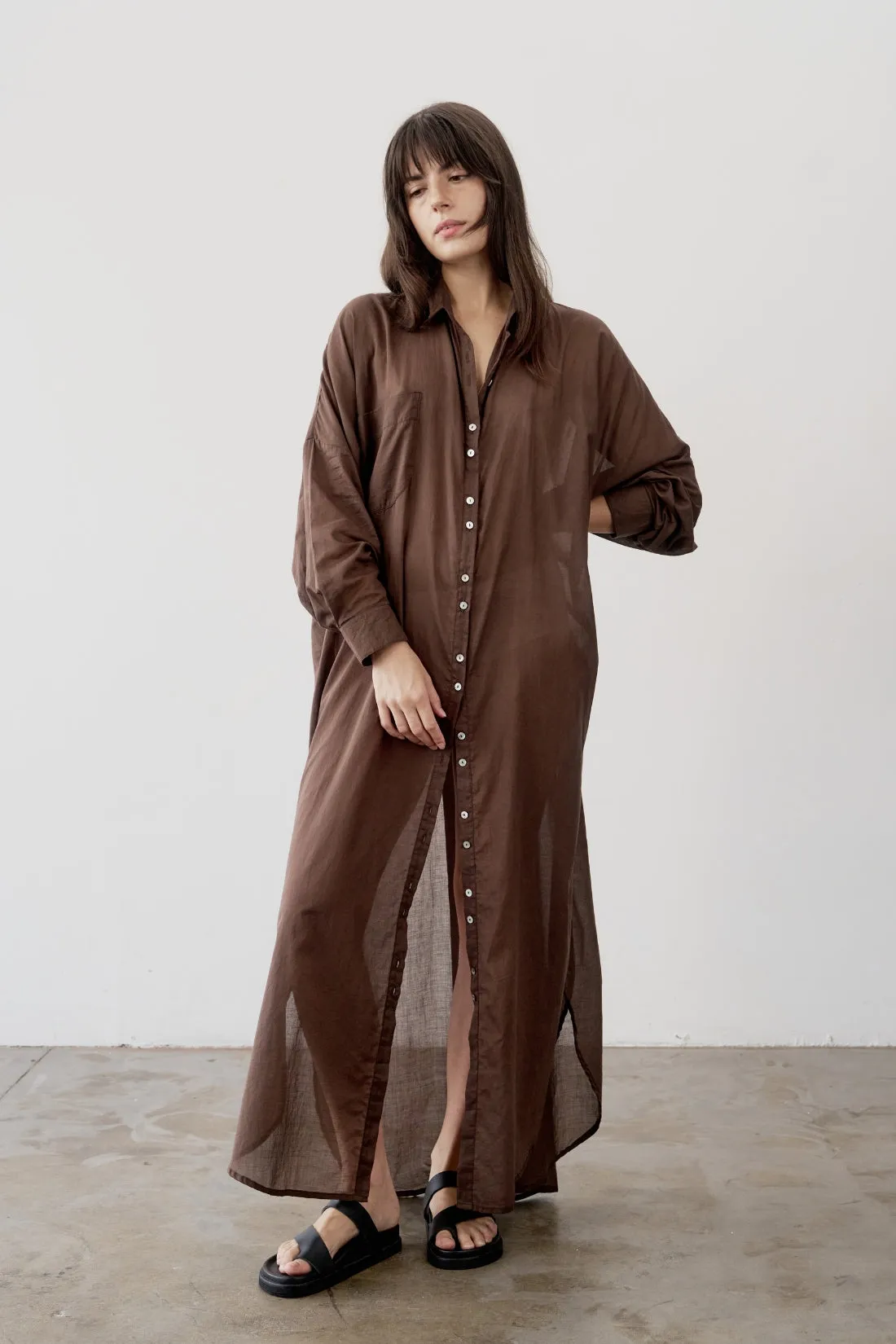 Santorini Shirt Dress Cacao