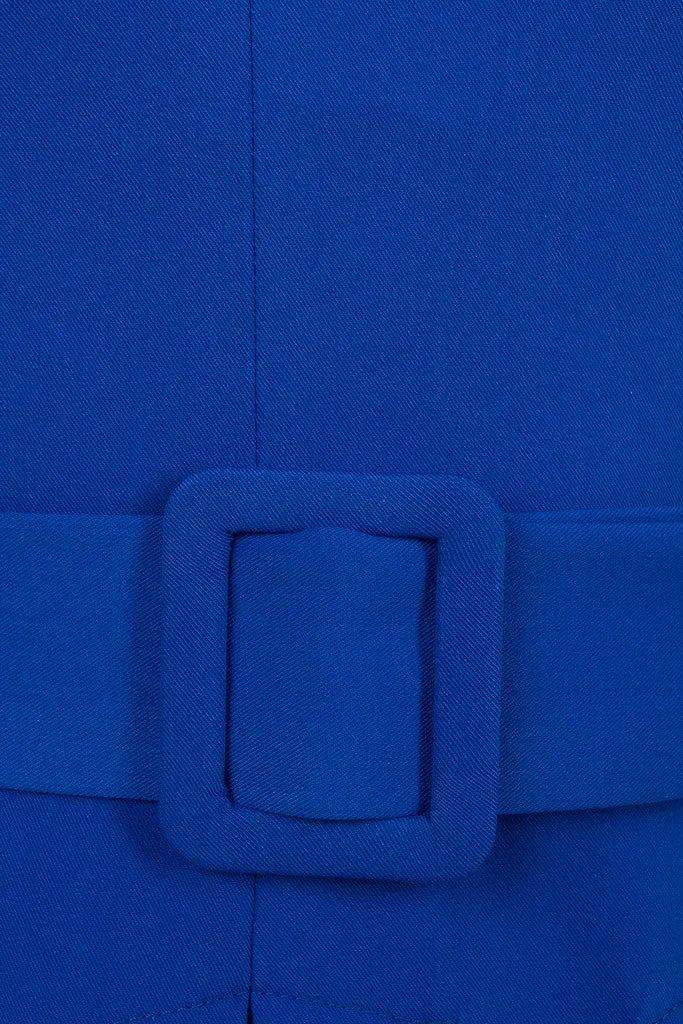 Sapphire Summer Office Day A-line Knee Squareneck Dress
