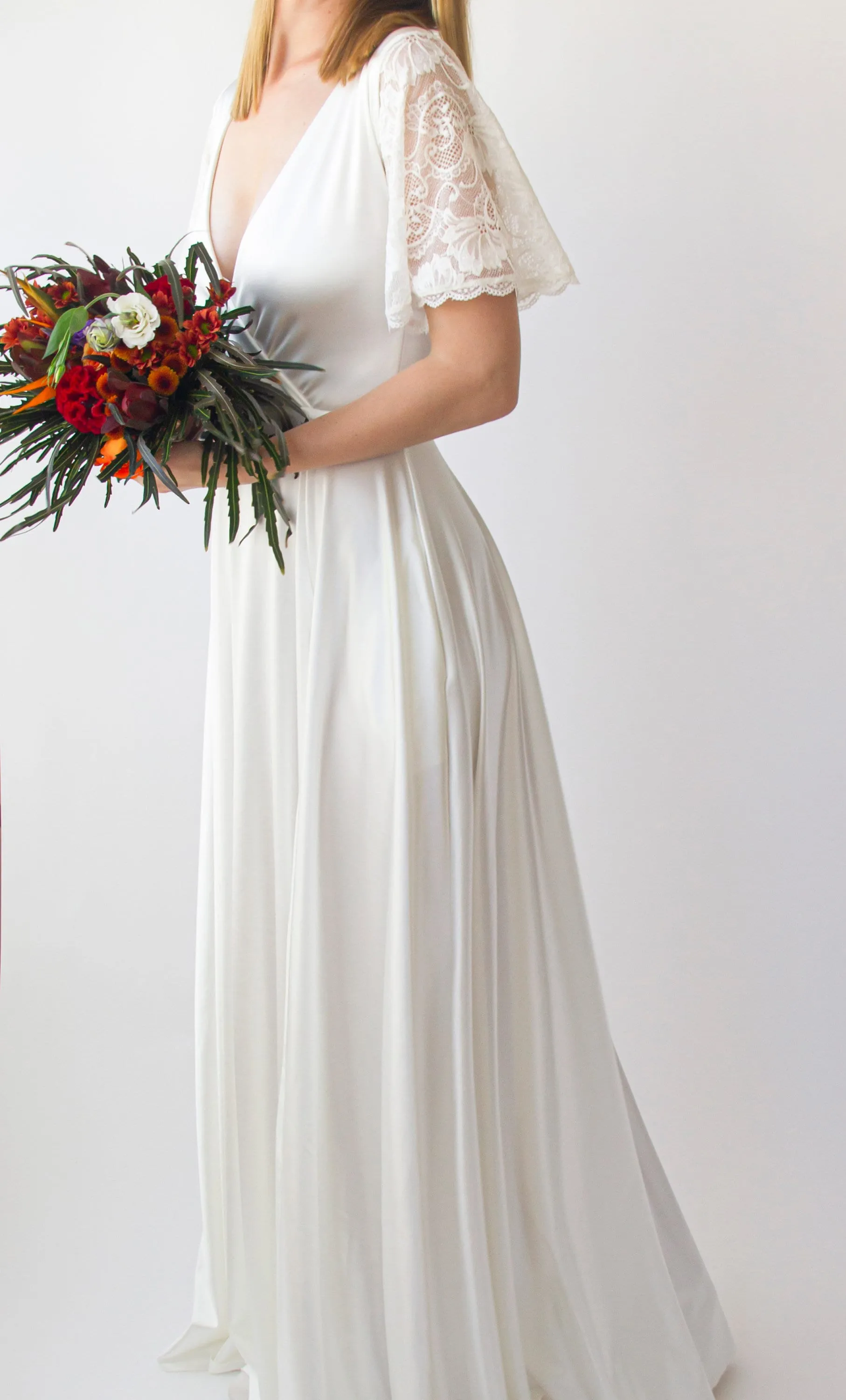 Satin Wrap Dress #1411