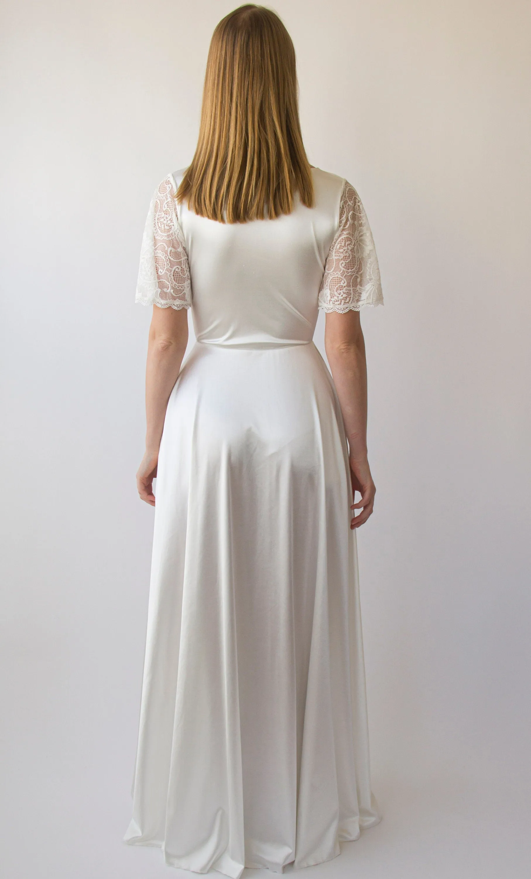 Satin Wrap Dress #1411