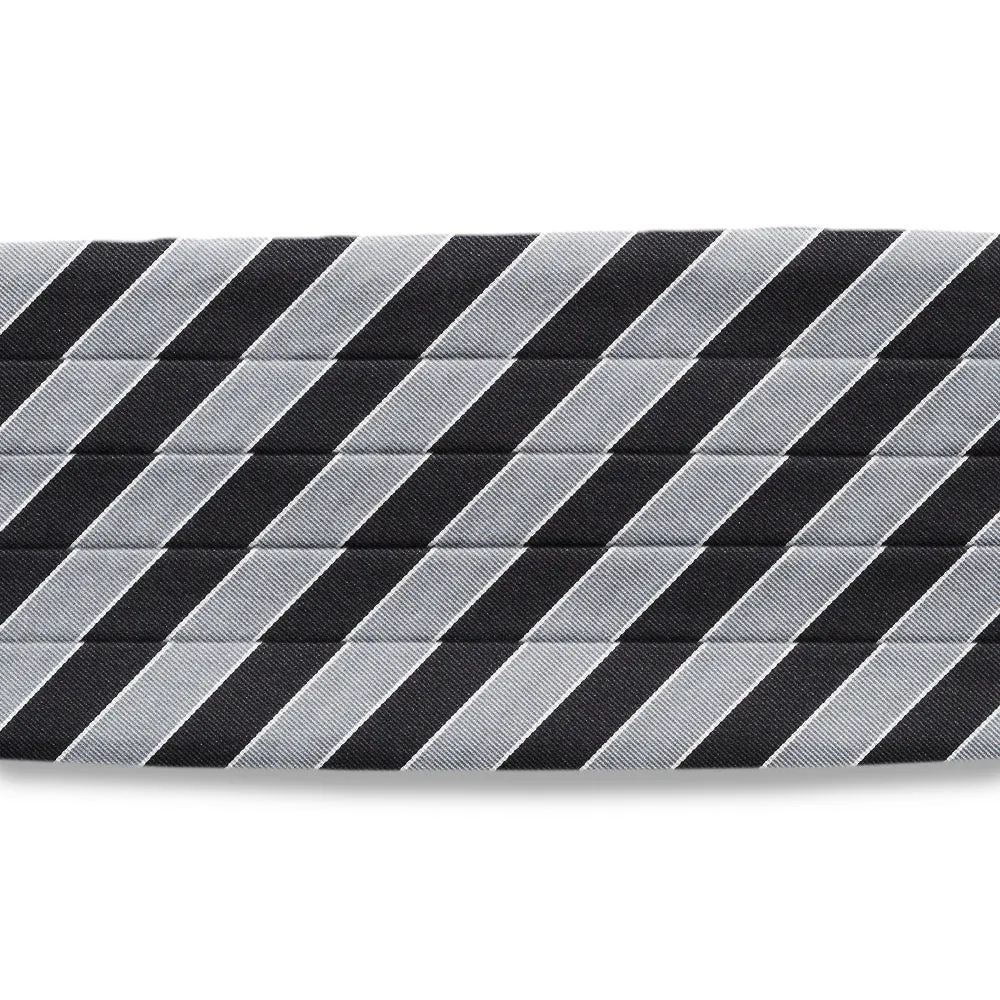 Scholastic Black/Silver - Cummerbunds