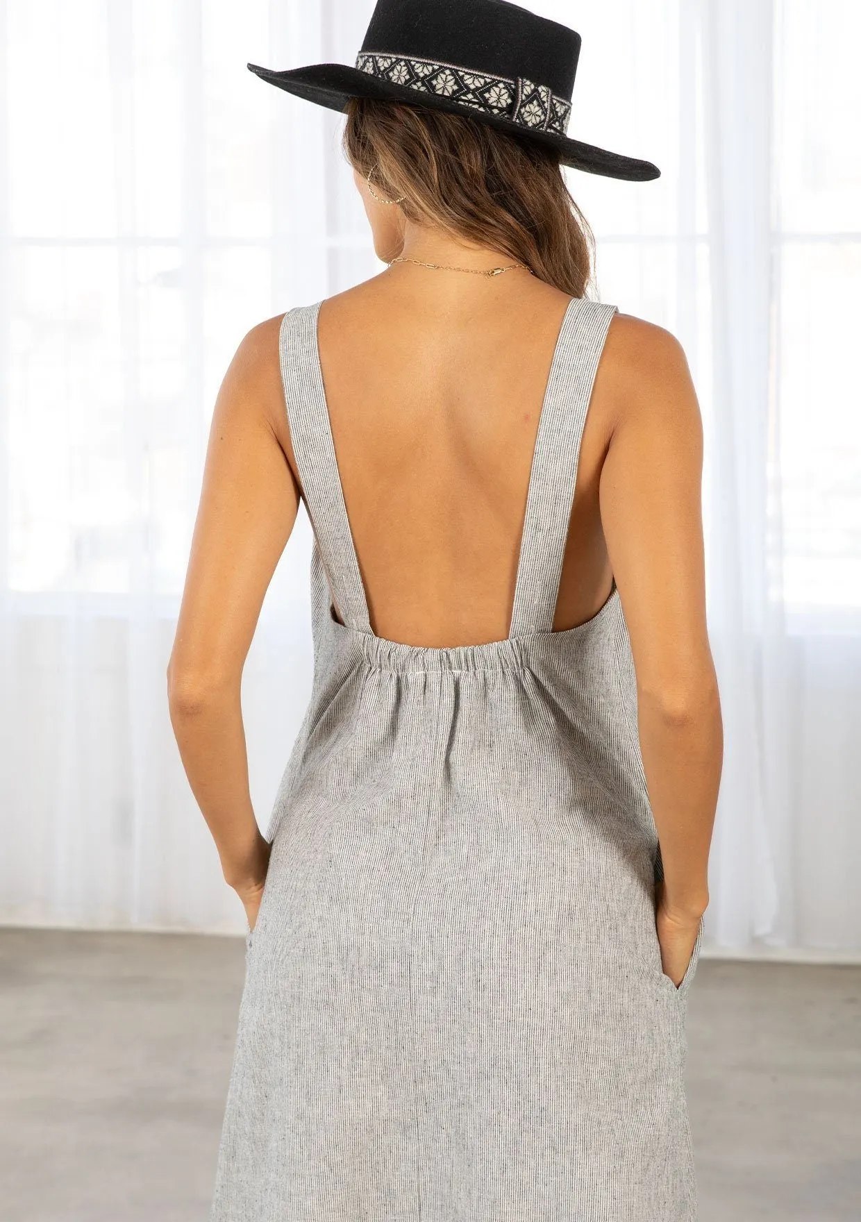 Scout Linen Stripe Midi Dress