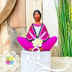 Seated Gladys Michoacana Doll - Ceramic Statue