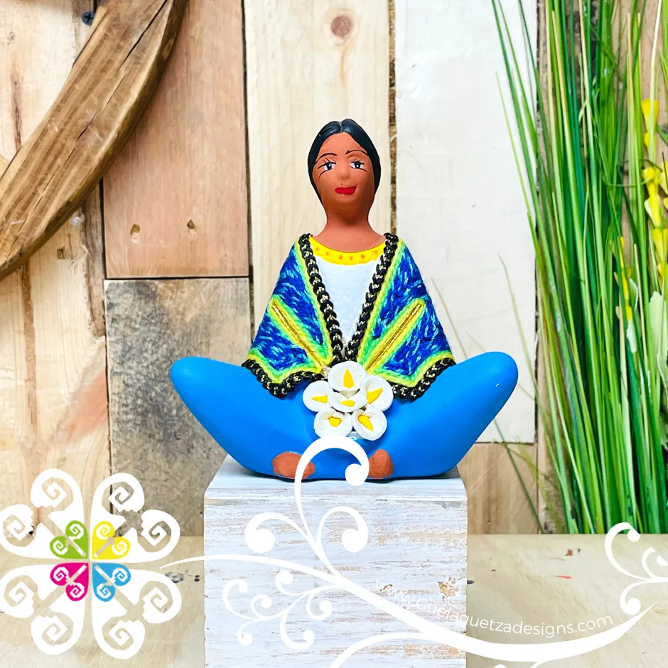 Seated Gladys Michoacana Doll - Ceramic Statue