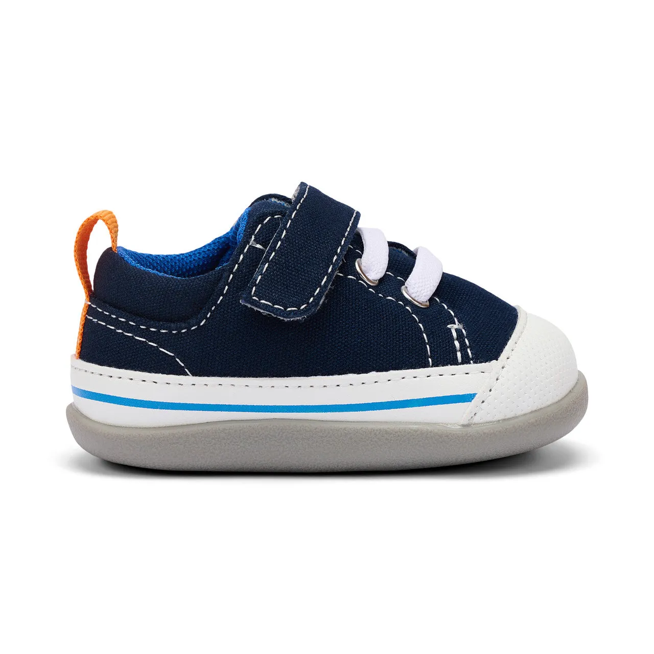 See Kai Run Stevie ll First Walker - Navy Canvas