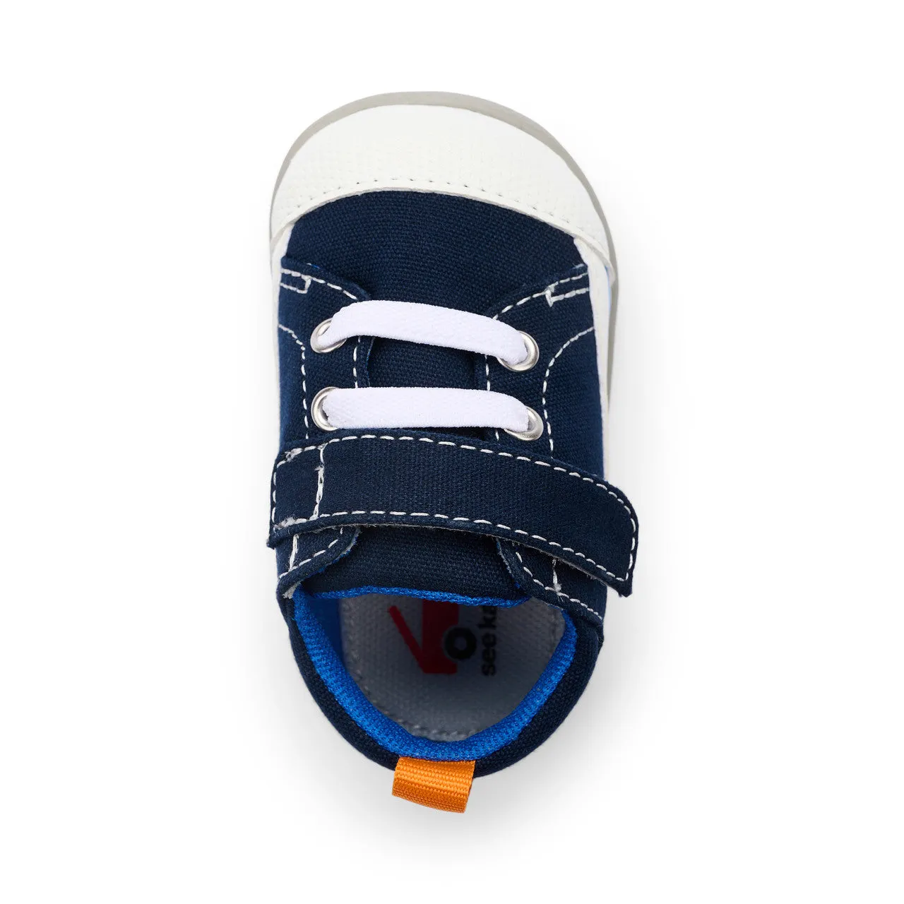 See Kai Run Stevie ll First Walker - Navy Canvas