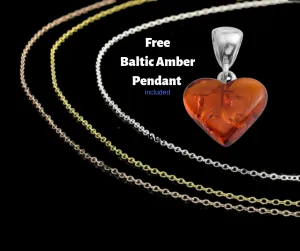 Set of 3 Italian 18K & Rose Gold over & Sterling Silver Chains (18 in.) Free Pendant