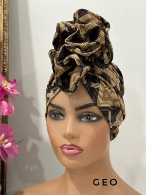 Seye Ruffle Turban Hat