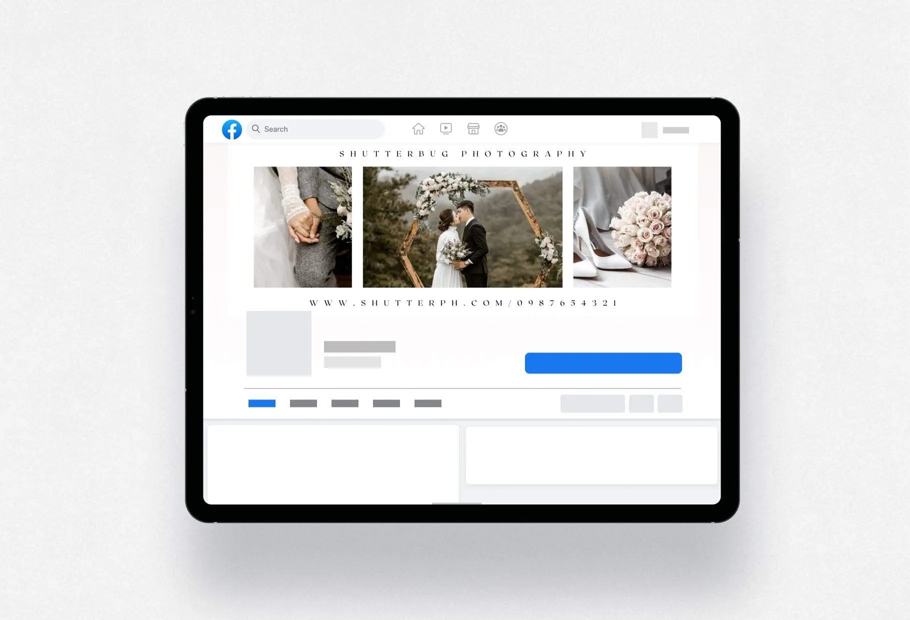 ShutterBug Facebook Cover for Photographers Editable Canva Template