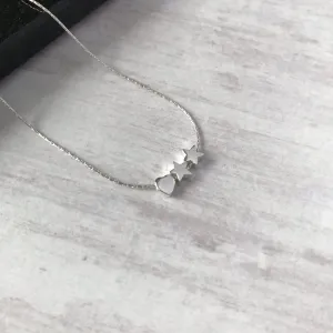 Silver Heart and Star Necklace