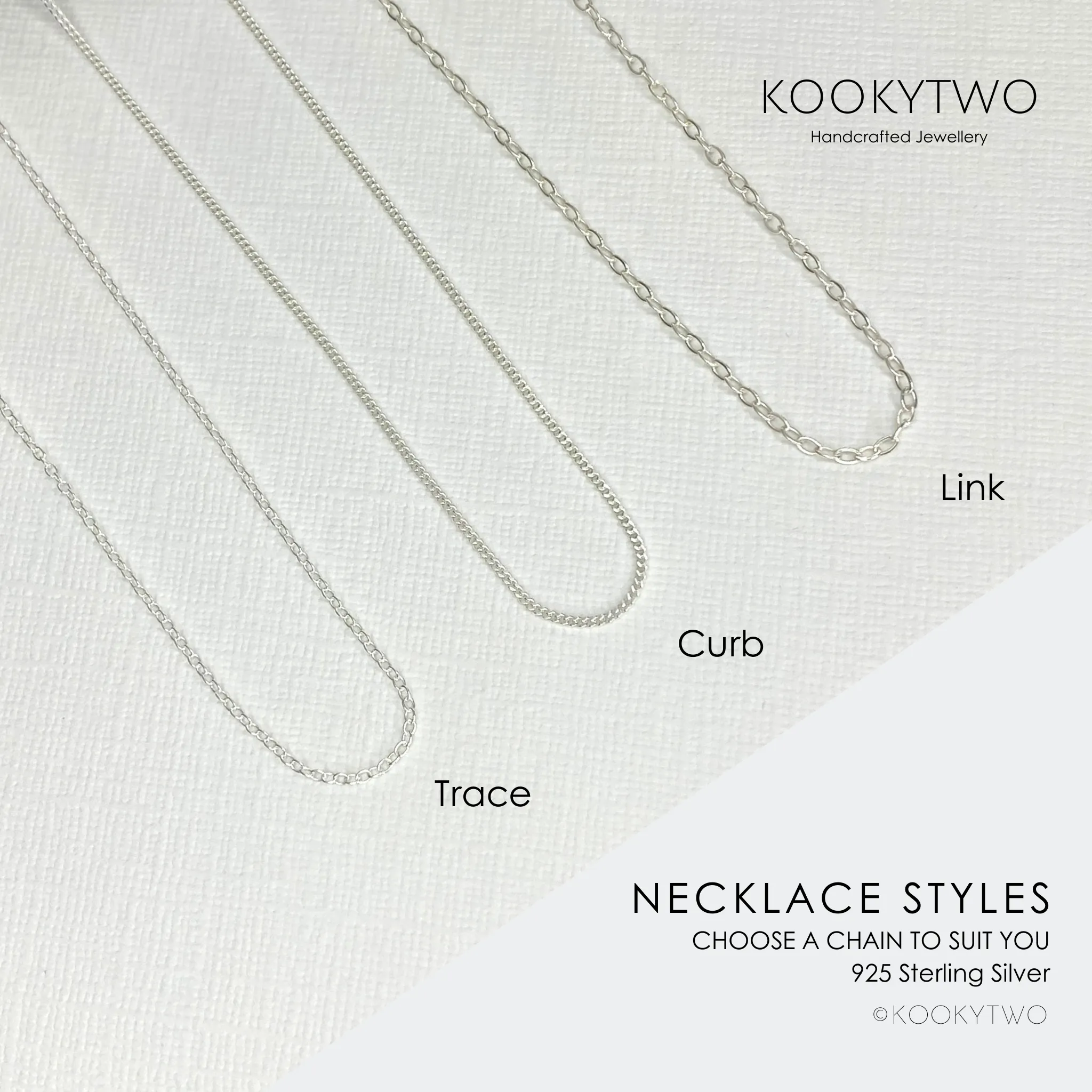 Silver Initial Necklace | One, Two or Three Letters