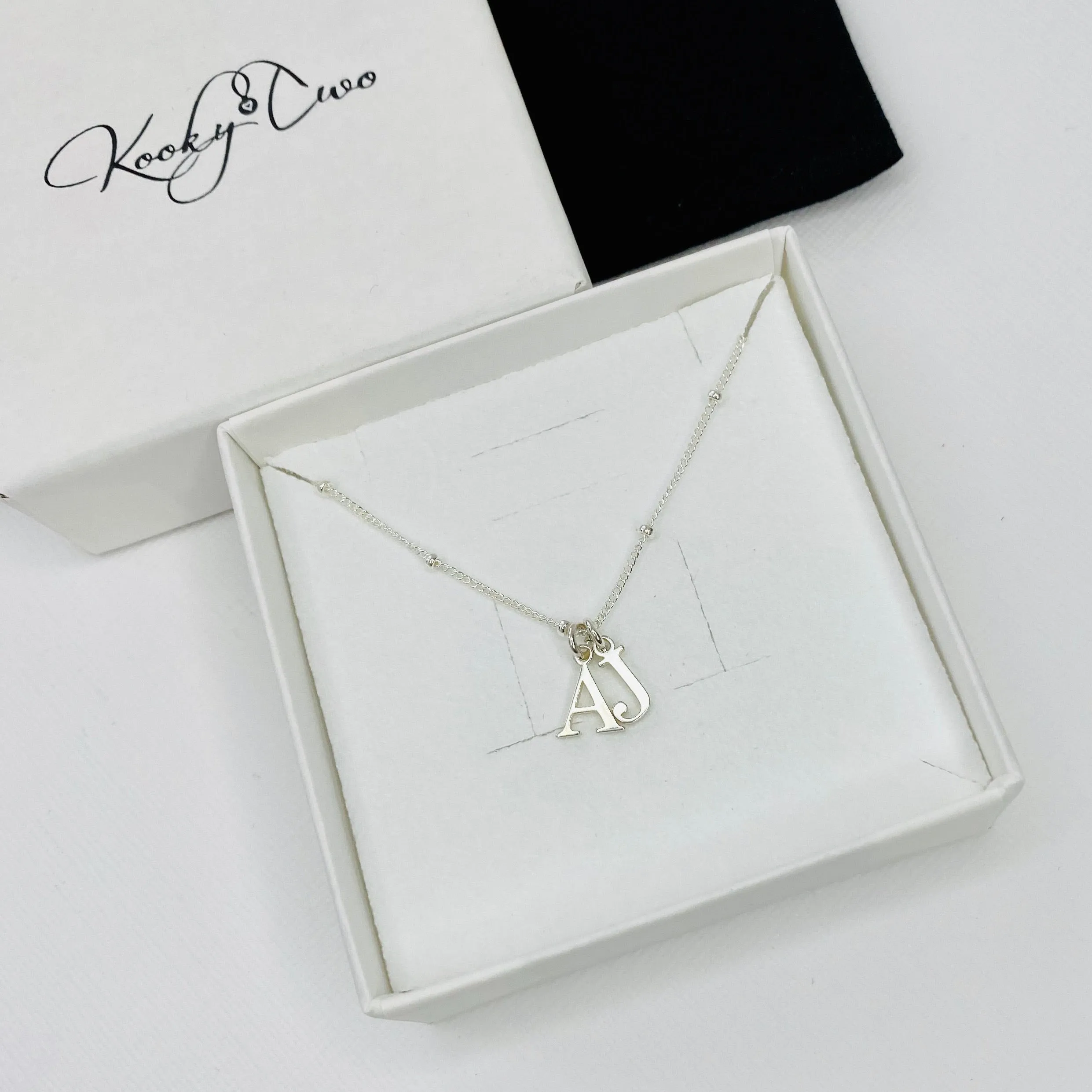Silver Initial Necklace | One, Two or Three Letters