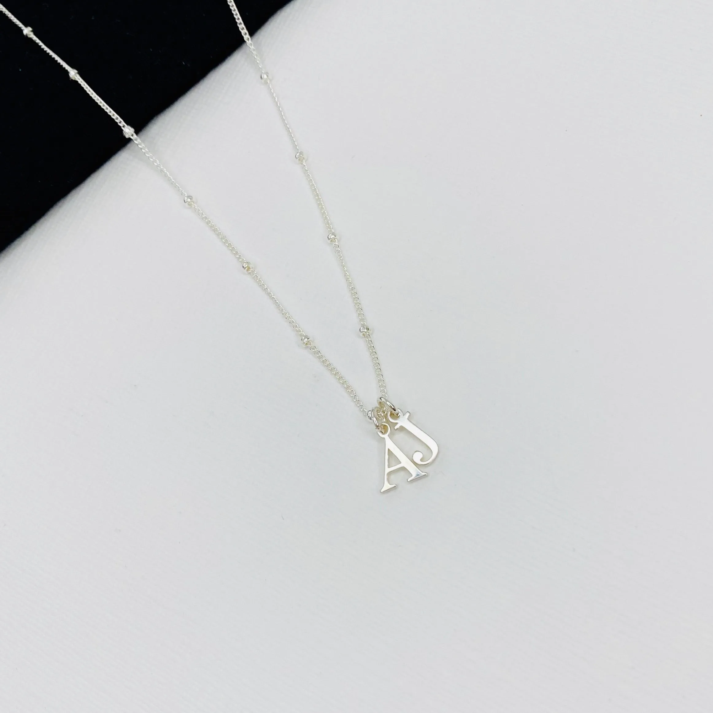 Silver Initial Necklace | One, Two or Three Letters