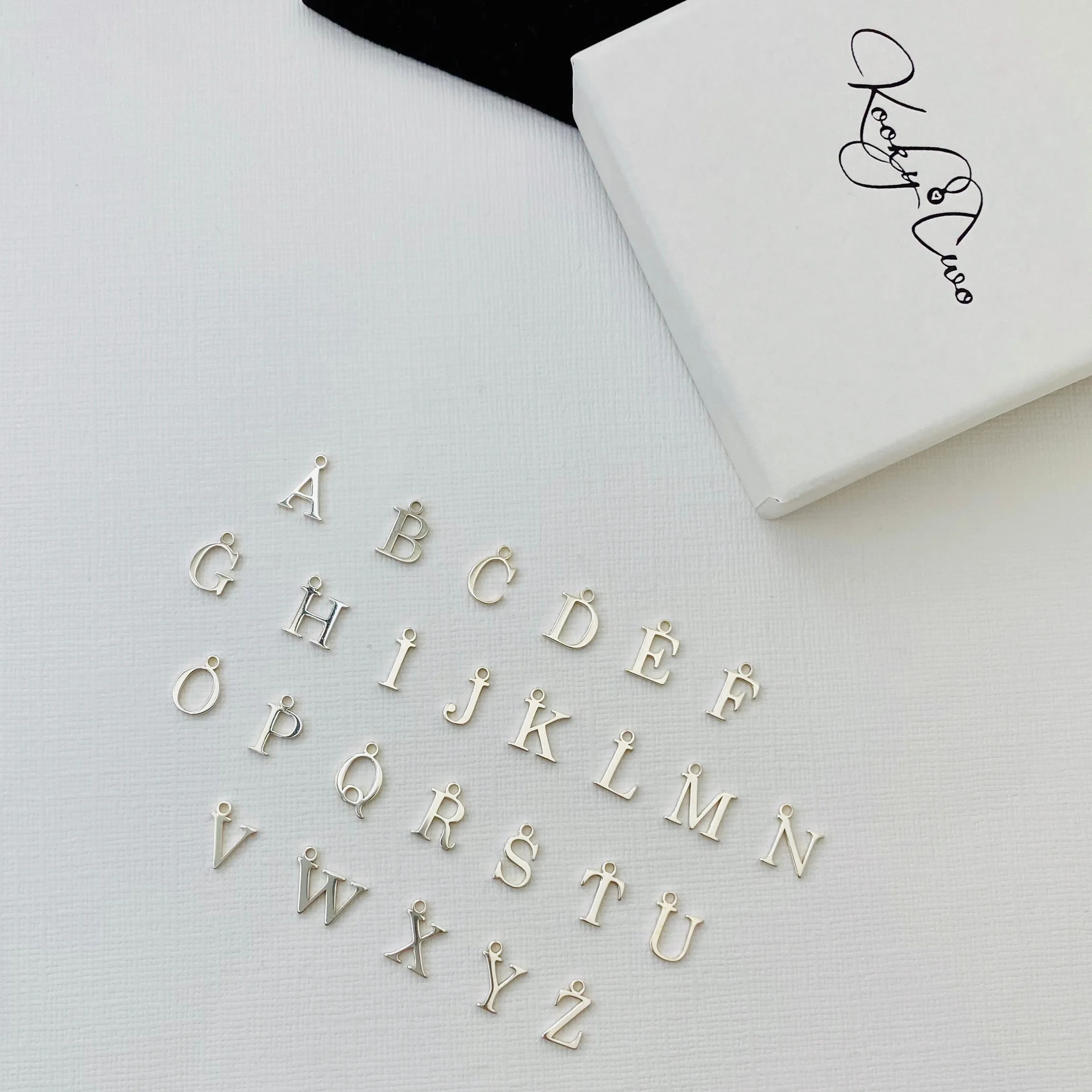 Silver Initial Necklace | One, Two or Three Letters
