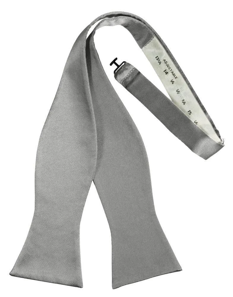 Silver Luxury Satin Bow Tie