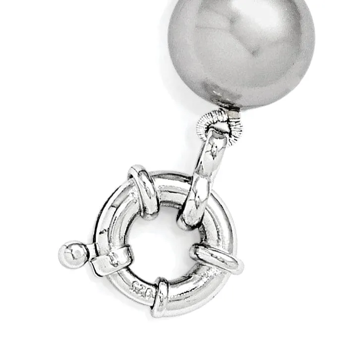 Silver Majestik Grey Shell Pearl Bracelet