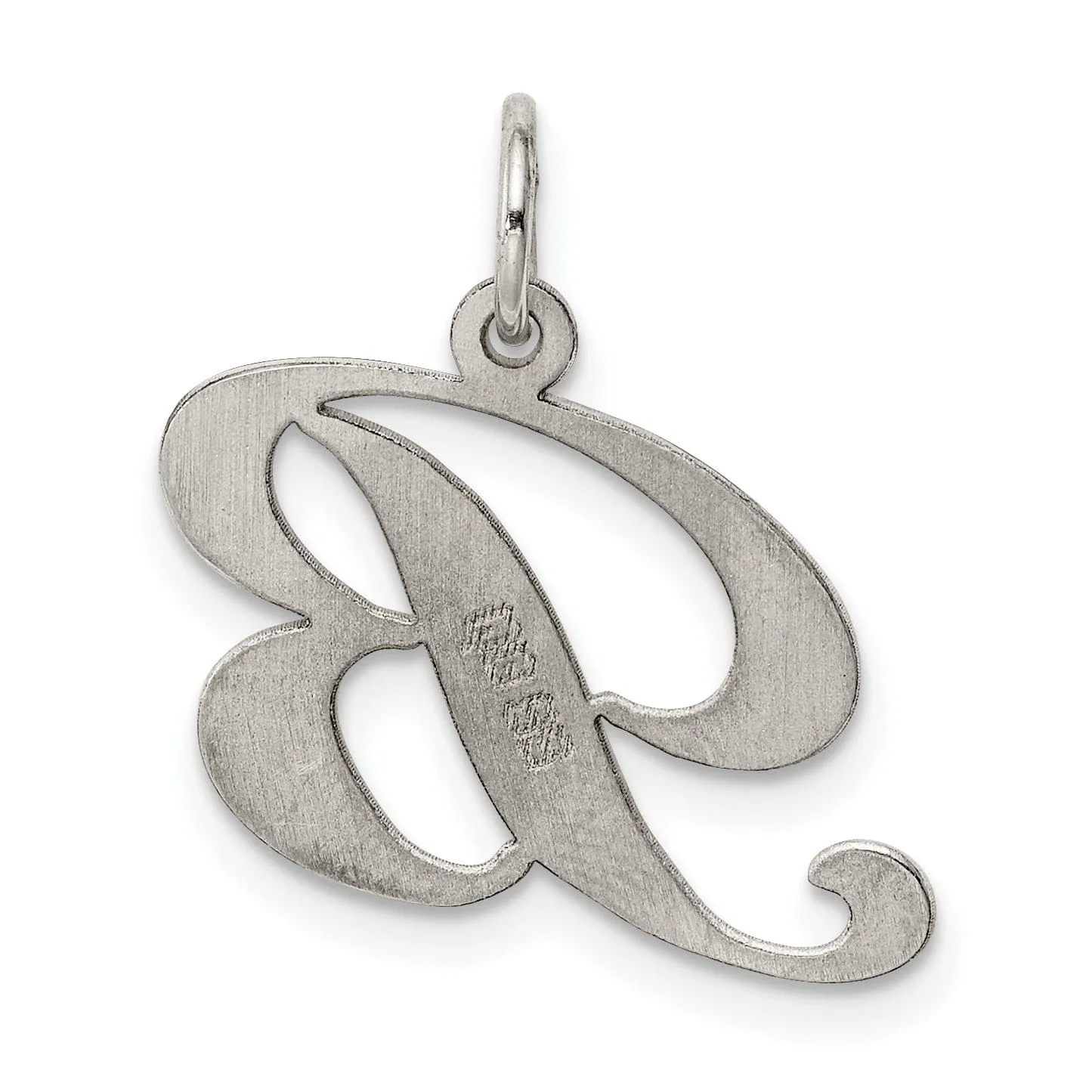 Silver Medium Fancy Script Initial B Charm