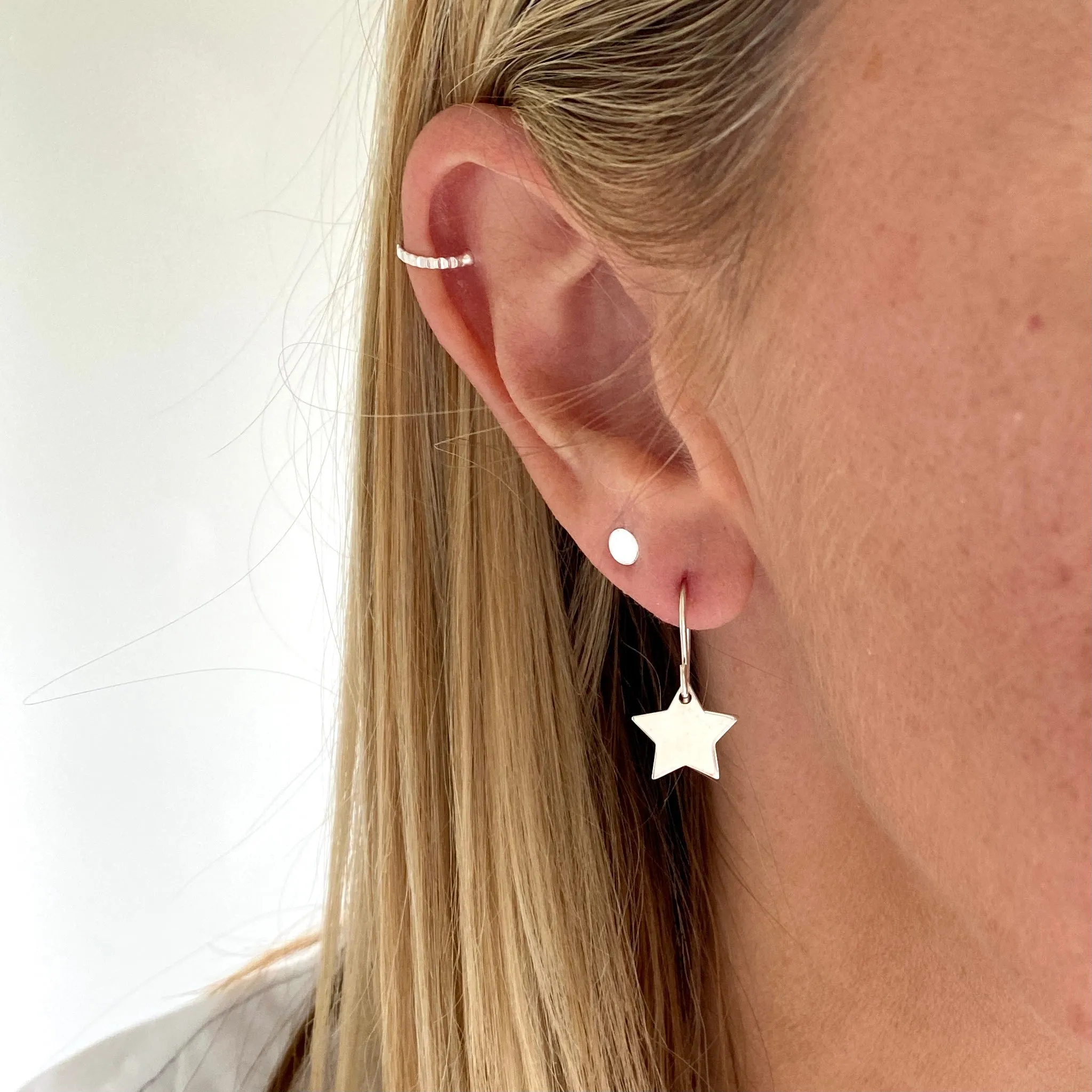 Silver Star Earrings